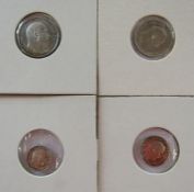 1908 Edward VII Maundy coin set (2 loose from cover)