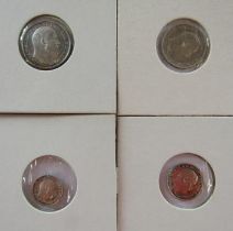 1908 Edward VII Maundy coin set (2 loose from cover)