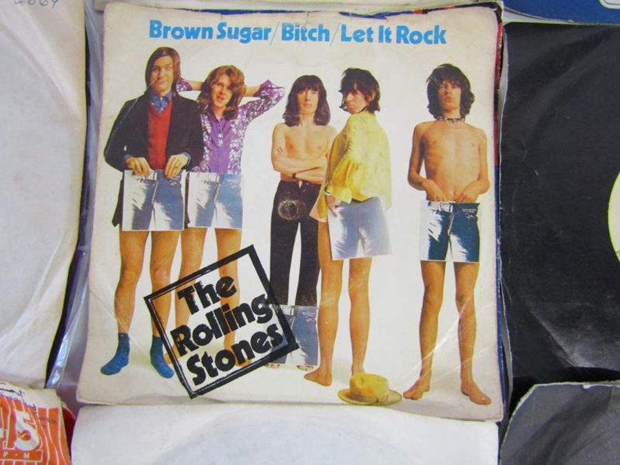 Collection of 7" vinyl 45's records - includes The Rolling Stones I can't Get No Satisfaction F - Image 14 of 19