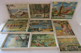 Collection of 15 oil on board paintings by Lincolnshire artist A.S. Robinson all signed and mostly