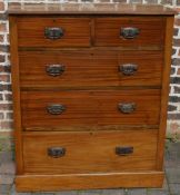 Large Victorian mahogany chest of drawers, H125cm x L107cm x D50cm