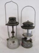 Coleman dual fuel 282/285 and Willis and Bates paraffin lamp with broad arrow mark to base