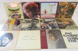 Collection of vinyl LP records - includes Rolling Stones, Bob Dylan, Elvis, Johnny Cash