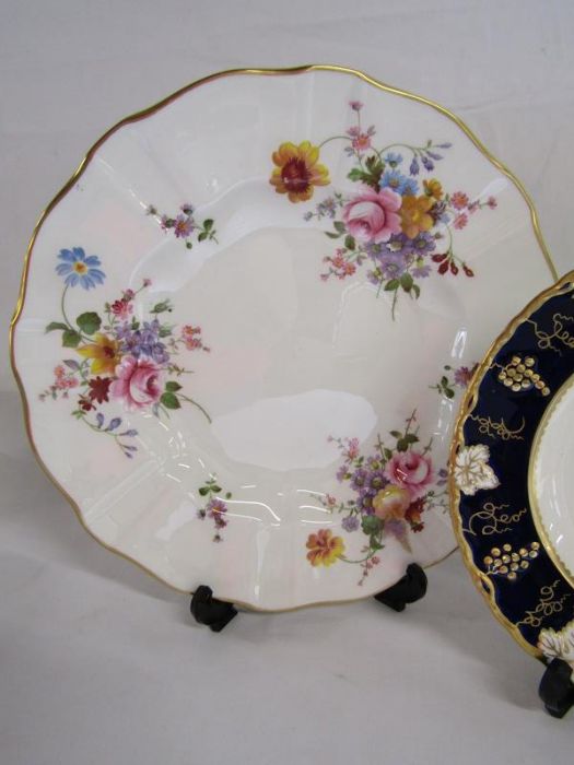 Royal Crown Derby Vine Cobalt trio with plate, Derby Posies plate and trinket trays and 2451 plate - Image 2 of 5