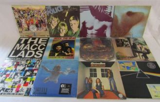 Collection of vinyl lp records includes Nirvana 'Nevermind', The Police, Pink Floyd and Rolling