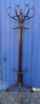 Bentwood half hat and coat stand