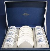 Royal Worcester cased Woodland Blue coffee set - unused