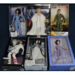 5 boxed Barbie dolls: Top Gun Maverick, Hollywood Premiere, Sally Ride Astronaut, Florence