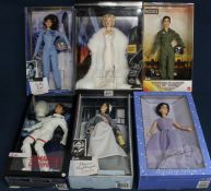 5 boxed Barbie dolls: Top Gun Maverick, Hollywood Premiere, Sally Ride Astronaut, Florence