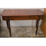 D shape Victorian mahogany side table L 120cm D 53cm