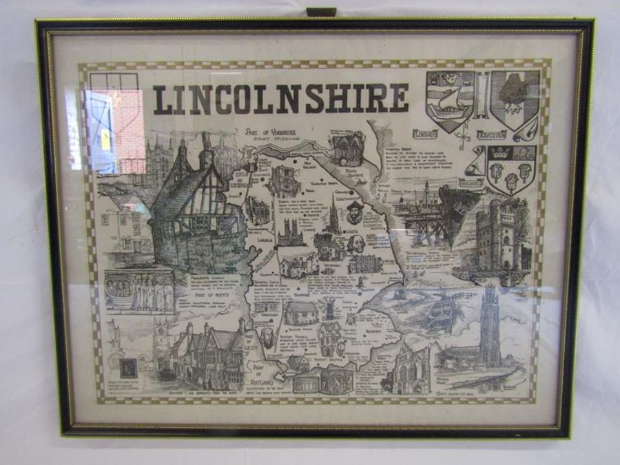 J.S Simon Lincolnshire map print © by Roy Faiers Ltd 1966 of Lincolnshire (This England - Image 2 of 7