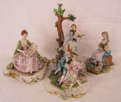 4 Capodimonte figures (af)