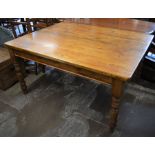 Pine kitchen table made from reclaimed floor boards 152cm by 78cm Ht 78cm