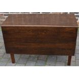 Victorian oak gate leg table, 138cm x 105cm