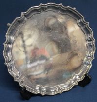 Silver salver Birmingham 1932 20.5cm dia. 11.01ozt