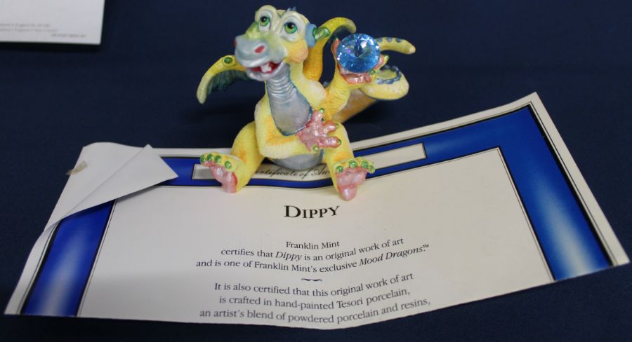 18 Franklin Mint 'Moody Dragon' figures - all with boxes and certificates - includes one with damage - Image 6 of 7