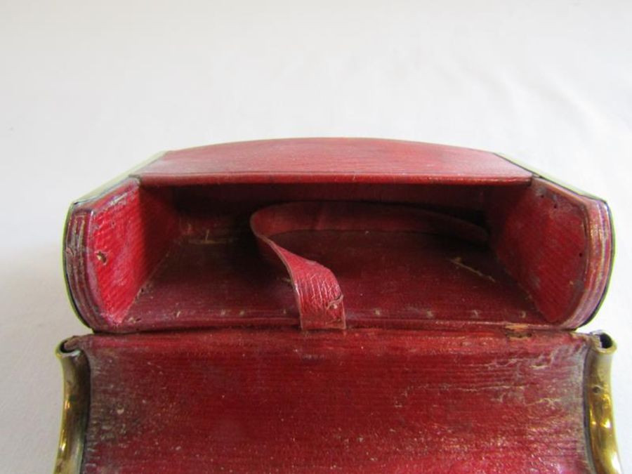 20th Century Austrian full dress pouch with red leather interior and decorated brass panels to the - Image 6 of 11