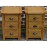 Pair of oak bedside cabinets