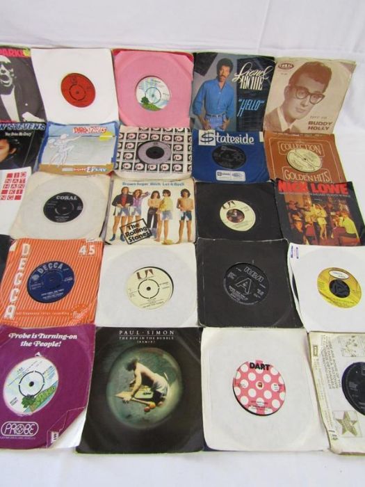 Collection of 7" vinyl 45's records - includes The Rolling Stones I can't Get No Satisfaction F - Image 13 of 19