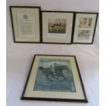 Framed Yorkshire relish advert, printed Royal certificate given at court at Saint James's the