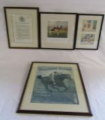 Framed Yorkshire relish advert, printed Royal certificate given at court at Saint James's the