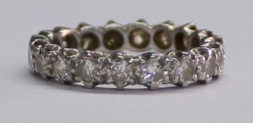 Platinum diamond set eternity ring, approx. 2.0ct total, 4.58g, size M