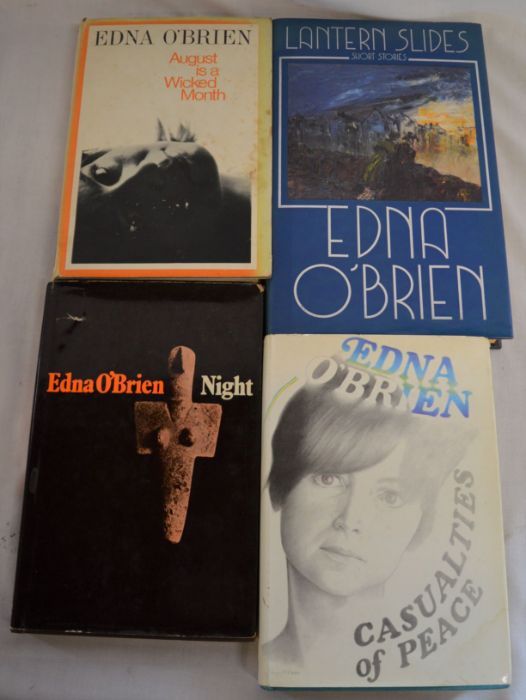 4 Edna O'Brien first edition books: August is a Wicked Month 1965, Casualties of Peace 1966, Night