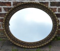 Oval mirror, 72cm x 60cm