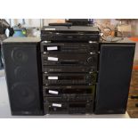 Pioneer stack Hifi systems comprising PL-Z470 turntable, F-Z570L tuner, A-Z370 amplifier, GR-Z370