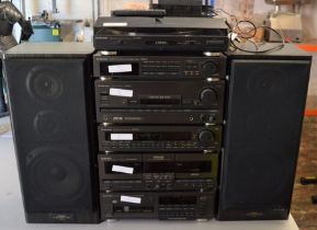 Pioneer stack Hifi systems comprising PL-Z470 turntable, F-Z570L tuner, A-Z370 amplifier, GR-Z370