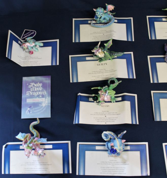 18 Franklin Mint 'Moody Dragon' figures - all with boxes and certificates - includes one with damage - Image 2 of 7