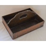 Georgian oak cutlery tray 34cm by 25cm