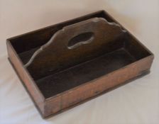 Georgian oak cutlery tray 34cm by 25cm