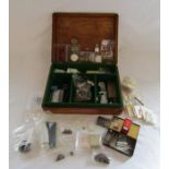 Collection of watch parts, tools and accessories - includes rubies, spring bars, crystals,