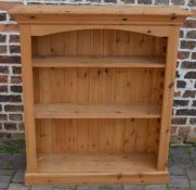 Pine bookcase, H122cm x L111cm