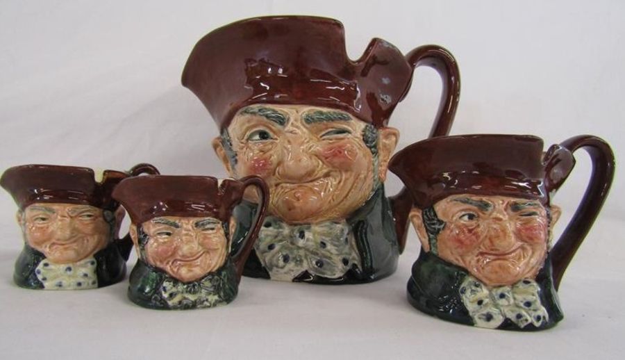 4 Royal Doulton 'Old Charley' character jugs D6046 and 5 & 3 - Image 5 of 6