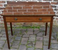 Early 20th century mahogany side table with a glass cover