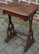 Small Victorian bible table (missing ends to stretcher)