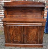 Victorian mahogany chiffonier, L117cm x H136cm x D39cm