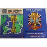 1966 World Championship Jules Rimet Cup football offiicial souvenir programme & England & West