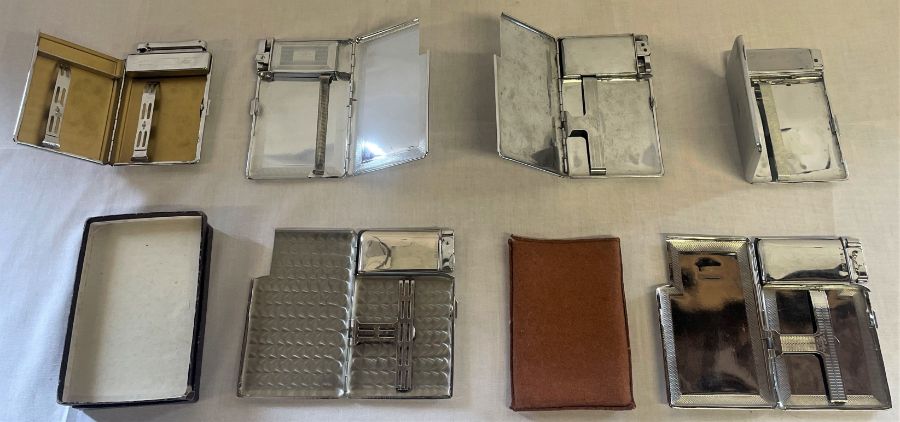 Selection of various cigarette cases with integral lighters includes some with engraving - Image 2 of 2