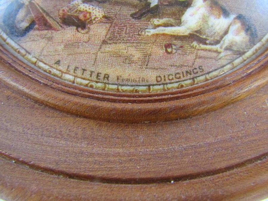 2 mounted pot lids 'A letter from the Diggings' and 'The Times' also 2 framed Thomas Stevens of - Image 3 of 9