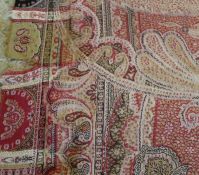 Large paisley patterned shawl 302cm x 157cm