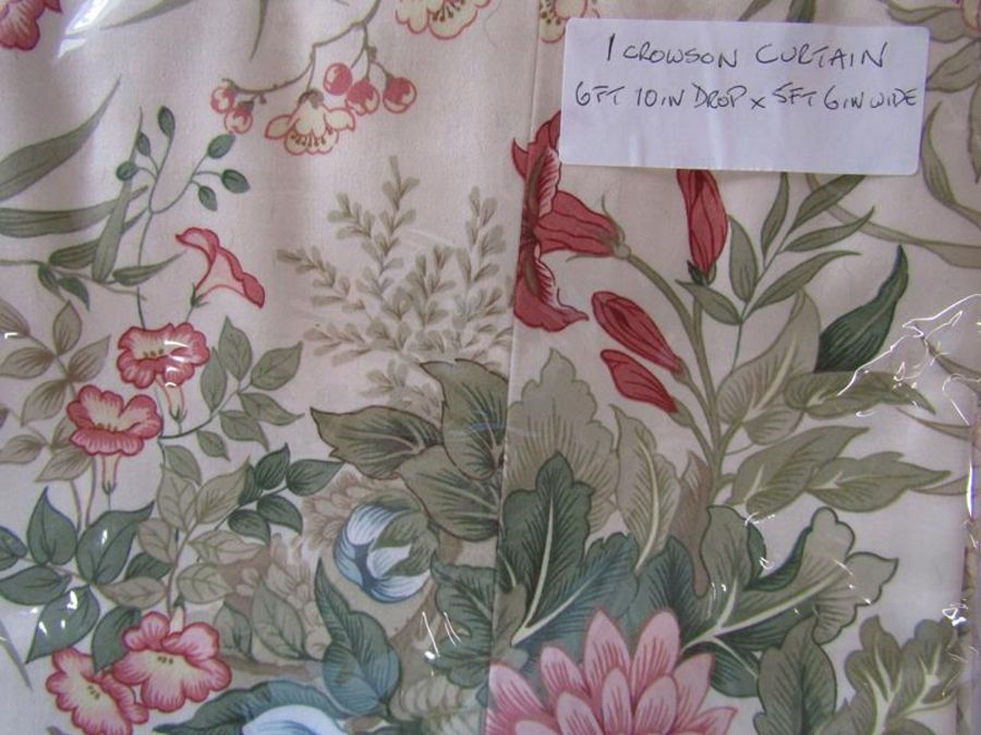 Curtains includes pairs and single also pieces of fabric - Image 3 of 7