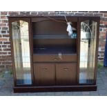 Mahogany effect display cabinet L 154cm Ht 137cm