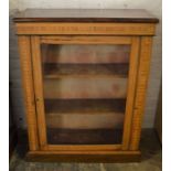 Small Victorian display cabinet Ht 98cm L 76cm D 29cm