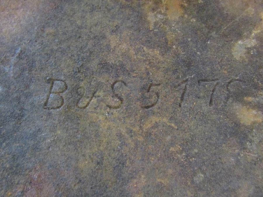 Benham & Sons Ltd - London - Engineers cast iron plate marked B&S 5175 to rear - advised removed - Image 5 of 5