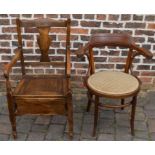 Bentwood armchair and commode armchair