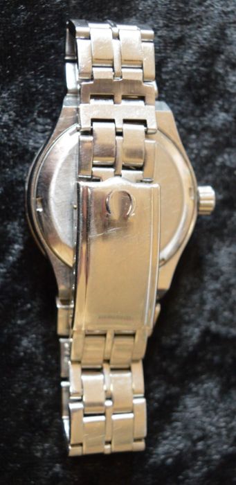 1970's Omega Electronic f300Hz Genève Chronometer gents wristwatch with date aperture & steel - Image 4 of 6