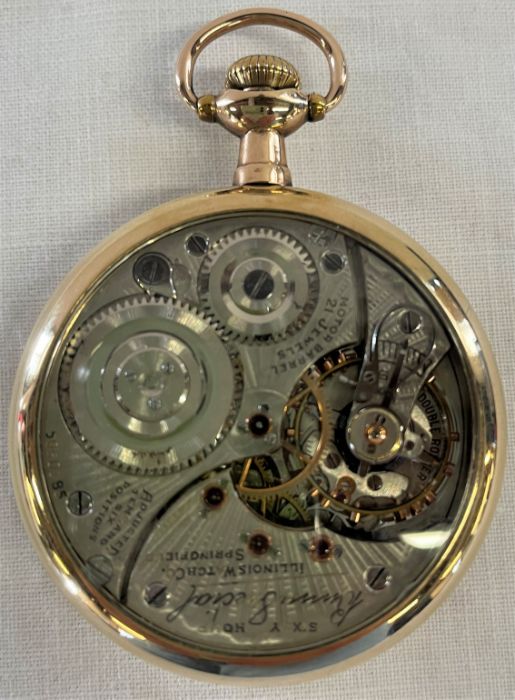 60 hour 21 jewels 'Bunn Special' glass back pocket watch - Image 2 of 2